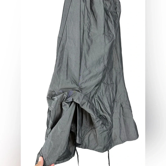Bryn Walker gathered skirt in shiny metallic silver chrome Small - Picture 2 of 5